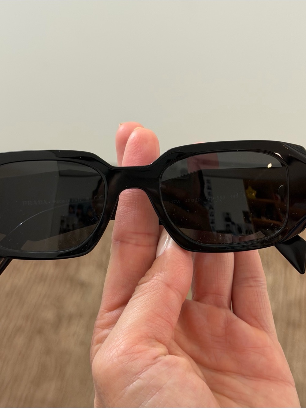 Prada SPR17W 49mm rectangular sunglasses